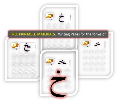 Kha_Forms Kha - Arabic Writing Practice Worksheets